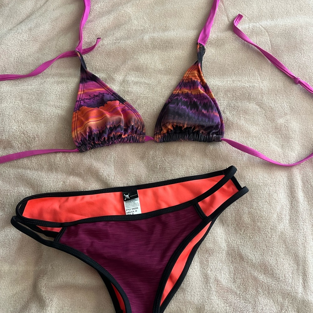 Oakley Coral and Plum Swimwear